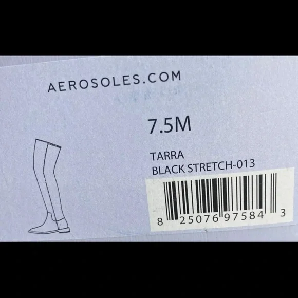 AEROSOLES Black Over the Knee Boots NWOT - Picture 8 of 15